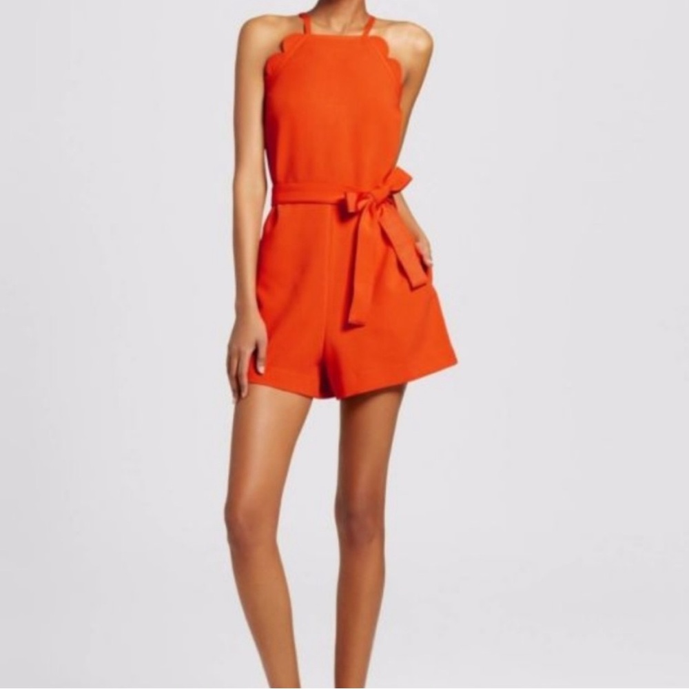 NWT Victoria Beckham Romper Orange Medium